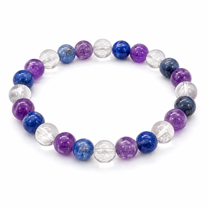 Wholesale Price Natural Healing Crystal <b>Bracelet</b> With Amethyst Sodalite Clear Quartz For Students <b>Memory</b> And Positive Energy - Product Image 3