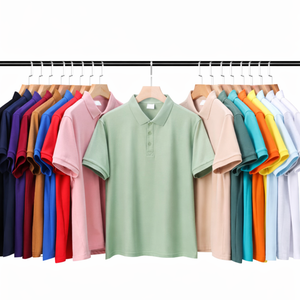 Polo CVC à manches courtes pour homme, col rabattu, grande taille, broderie personnalisée du logo, prix usine Chine Bangladesh, OEM - Product Image 1