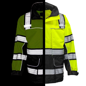 Chaqueta de Seguridad de Poliéster Antiestática y Transpirable de Alta Visibilidad con Protección Contra la Radiación para Trabajos de Jardinería, Diseño Reflectante y Cuello Alto - Product Image 6