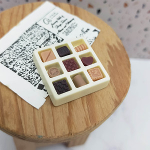 <b>Scale</b> 1:12 Miniature 12 Cavity Dessert Platter Chocolate Cakes for Dollhouse Accessories Craft Making for Age 14+ - Product Image 4