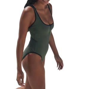 Traje de Baño de Una Pieza para Mujer, Venta al por Mayor, Personalizado, Estampado Floral, Sin Mangas, de Alta Calidad - Product Image 2