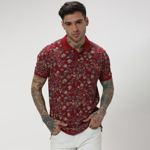 T-shirt pour homme de style hip-hop personnalisable de qualité supérieure avec poche, 100% coton, coupe ample, polo imprimé - Product Image 2