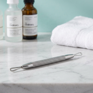 Extractor facial de acero inoxidable, cuchara de doble cara para eliminar puntos negros, para el cuidado de la piel del rostro, masaje, mango de metal portátil - Product Image 2