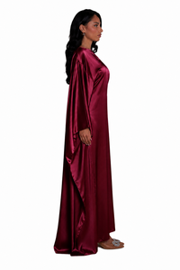 Nueva Abaya Maxi Informal Personalizada, Estilo Kaftan de Tela Elegante de Seda Satén, Corte Holgado para Mujer - Product Image 4