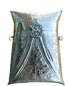 Ethnic <b>Silver</b> Metal Box Clutch <b>Bag</b> for Women Royal Wedding Gift for Bridesmaids Messenger Purse - Product Image 1