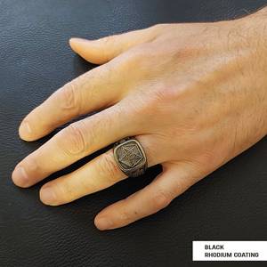 แหวนเมสัน BOJ รุ่น 023 แหวนเงินประดับเพชรแบบปรับแต่งได้ สำหรับรับปริญญา มหาวิทยาลัย  สำหรับทั้งชายและหญิง ของขวัญสำหรับงานปาร์ตี้ ราคาประหยัด - Product Image 2