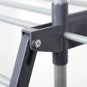 Tendedero de Ropa de Acero Inoxidable de 3 Niveles, Resistente, con Ruedas, Plegable, Tipo Piso, Organizador de Ropa para Sala de Estar - Product Image 4