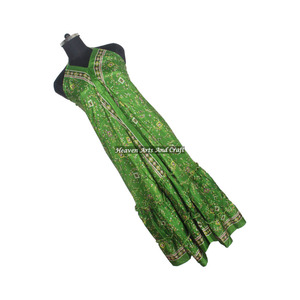 Nuevo Vestido Maxi de Seda Vintage Indio para la Playa, Vestido Largo con Volantes para Mujer, Vestido Maxi al por Mayor, Vestido Elegante para Cena - Product Image 1