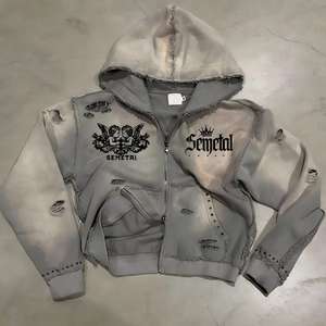 Sweat-shirts à capuche oversize noirs style streetwear, effet délavé, couleur unie, pour l'hiver - Product Image 1