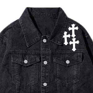 Chaqueta Unisex con Capucha de Lona y Mezclilla, Logotipo Frontal, Ecológica, Transpirable, Moderna, Informal, Tejido de Primera Calidad, Ajuste Cómodo, Invierno - Product Image 3