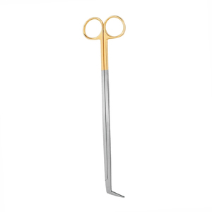 Ciseaux vasculaires en acier inoxydable finition sablée, lame angulaire demi-or, ensemble d'instruments chirurgicaux pour la coupe manuelle précise des vaisseaux - Product Image 5