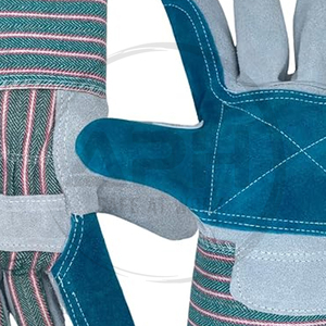 Guantes de Manipulación Reforzados con Palma de Tela de Contraste, Correa de Muñeca Ajustable, Puño Extendido y Paneles Múltiples, para Venta al por Mayor - Product Image 5