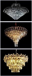 Lámpara de Araña Ovalada de Cristal Dorado Artesanal, Lámparas Colgantes Modernas para Bodas, Banquetes, Decoración de Fondo de Restaurante, Decoración de Hogar de Lujo - Product Image 5