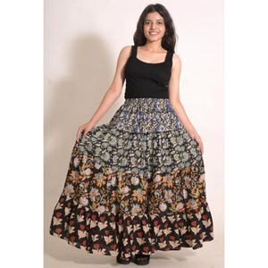 Women Cotton Patchwork Long Maxi <b>Skirt</b> Handmade Boho Hippie <b>Gypsy</b> Festival Casual Summer Clothing - Product Image 2