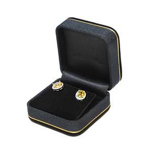 Caja de Joyería Rectangular de Terciopelo Negro Japonés de Doble Uso para Pendientes y Colgantes con Diseño Compacto 70x70x42mm - Product Image 2