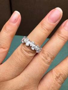 Bague éternelle en diamant cultivé en laboratoire, taille poire, 2,00 TCW, nord-sud, certifiée IGI - Product Image 3