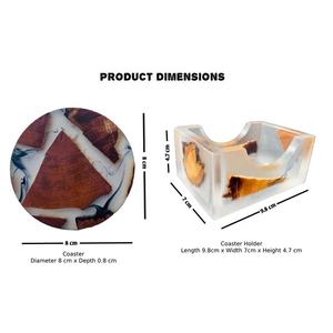 Luxury Table Coffee <b>Drink</b> Cup <b>coaster</b> Wood Resin <b>coaster</b> - Product Image 6
