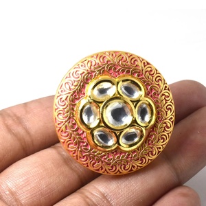Kundan Polki <b>CZ</b> Diamond <b>Ring</b> Traditional Indian Statement Jewelry Bridal Wedding Engagement Cocktail <b>Ring</b> - Product Image 1