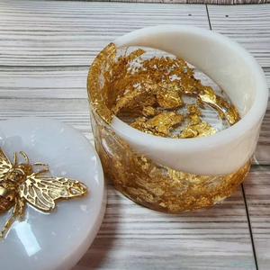 Gani Giraft Impex Resin Honey <b>Jar</b> Snap Twist-off Press Lid Handmade Hand-painted Christmas Craft Model Patterns Customized Color - Product Image 3