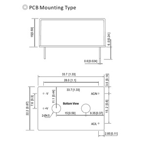 Premium FranMar 2W AC/<b>DC</b> 85-305VAC Input Power Module FMM02 PCB Mount Encapsulated On-board Open Frame <b>12V</b> - Product Image 2