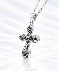 Handcrafted Silver 925 <b>Cross</b> Pendant with Oxidized Detail for Men and Women Spiritual Jewelry Daily & Any Occasion Wear - Product Image 3