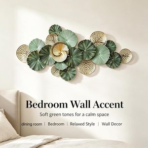 3D Lotus <b>Leaf</b> Metal <b>Wall</b> Art Handmade Botanical <b>Wall</b> <b>Decor</b> for Living Room Bedroom Entryway Indoor Outdoor Modern Home Accent - Product Image 3