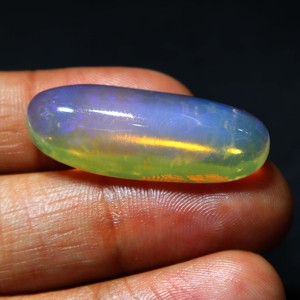 โอปอลธรรมชาติจากออสเตรเลีย 32 กะรัต โอปอลคูเบอร์เพดีแบบหลวม คริสตัลโอปอลสีน้ำเงินไฟ งานแฮนด์เมดสำหรับทำเครื่องประดับ - Product Image 4