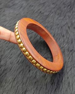 Rustic Wooden Hand Painted Bangle <b>Bracelet</b> for Women <b>Boho</b> Polish Finished Vintage Daily Wear Party Festive Fashion Jewelry Cuff - Product Image 4
