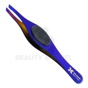 Pince à épiler de précision en acier inoxydable avec coussinets antidérapants et alignement parfait pour l'extraction des éclats - Product Image 3