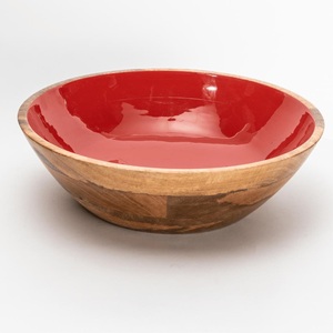 Bol de service en bois de qualité supérieure avec finition émaillée pour la maison, les restaurants, les hôtels, la cuisine, la table à manger, le service alimentaire - Product Image 4