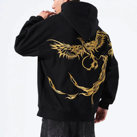 Sudadera con Capucha Bordada para Hombre, de Moda, 100% Algodón, Forro Polar de Invierno, Alta Calidad, Transpirable, Tallas Grandes, Diseño 2 en 1