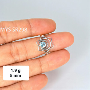 Anillos de topacio azul hechos a mano, anillo de plata de ley 925, diseño único, anillos finos y joyería de plata a precio de mayoreo. - Product Image 1