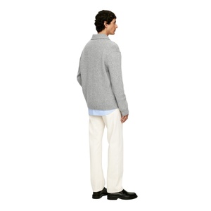 Pull à demi-fermeture éclair pour hommes, fabriqué à la machine, anti-rides, basique, décontracté, avec logo avant, polaire, couleur unie, automne, haute qualité - Product Image 2