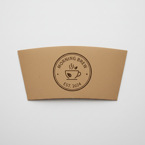 Manchon en papier kraft personnalisé avec logo, fabriqué au Vietnam, pour gobelets à café jetables et boissons chaudes – Écologique, compatible micro-ondes, sur mesure - Product Image 2