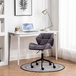 Chaise de bureau Eldon Gray, pivotante et réglable, capitonnée en forme de losange - Product Image 1