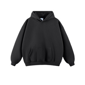 Sweat à capuche d'hiver respirant de haute qualité, coupe régulière, épaules tombantes, 280g, vierge, personnalisable, 100% coton molletonné - Product Image 3