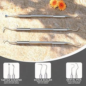 Dental <b>Tooth</b> Cleaning Scaler <b>Scraper</b> Double Ended Dentist Instrument Tartar Calculus Removal Oral Hygiene Tool ISO Approved - Product Image 4