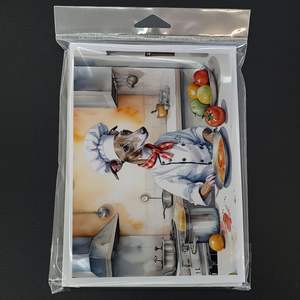 Italian Greyhound the Chef Whimsical A7 <b>Greeting</b> <b>Cards</b> Pack of 8 Blank <b>Note</b> <b>Cards</b> with Envelopes Size 5x7 - Product Image 3