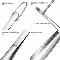 Pince à épiler de précision longue en acier inoxydable UBI et pince de cuisine avec pointe durable et logo personnalisé pour usage domestique