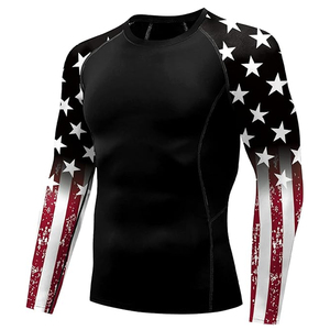 Custom Logo <b>Men</b> Gym <b>Compression</b> <b>Shirt</b> Rash Guard Long Sleeve Quick Dry Fitness Workout OEM Sportswear - Product Image 3