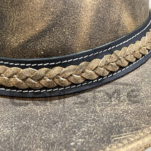 Sombrero de Vaquero de Cuero Unisex, Ajustable, de Ala Ancha, Informal para Exteriores, Primavera/Verano, para Adultos, 58-60 cm - Product Image 6