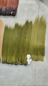 ผมต่อแบบเวอร์จินแท้ 100% จากเวียดนาม แบบตรงธรรมชาติ  แบบ Double Weft  พร้อมผมปิดหน้าผาก สีธรรมชาติ สำหรับผู้หญิงผิวสี ขายส่ง - Product Image 2