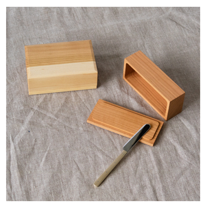 Boîte à beurre en bois rectangulaire, conteneur de rangement, plateau en bois pour beurre, couleur unie, cadeaux d'affaires - Product Image 4
