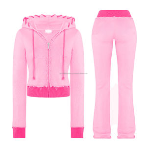 Conjunto de dos piezas ropa de mujer chándales personalizados para mujer Pakistán venta al por mayor chándales más baratos SetDDP envío - Product Image 1