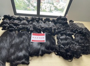 Venta al por mayor N.A.H Extensiones Sin Procesar Natural Liso Vietnamita Cabello Suelto Onda Profunda Super Onda Doble Dibujado - Product Image 4