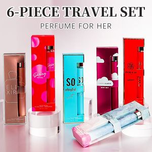 Ensemble de voyage pour femmes, 6 pièces, vaporisateur d'eau de parfum longue durée, 6 parfums différents pour les cadeaux de vacances et les rendez-vous - Product Image 1