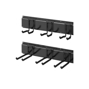 Double <b>Wall</b> <b>Mount</b> Garage Hook Rail Storage System Heavy Duty Steel <b>Wall</b> Mounted Tool Organizer <b>For</b> Home Workshop GAPGAR003 - Product Image 1