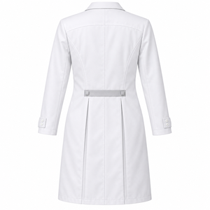 Blouse Médicale Unisexe Blanche et Grise à Col Revers, Coupe Ajustée, Uniforme de Laboratoire Personnalisé, Vente en Gros, Tenue de Travail pour Équipe Clinique - Product Image 2