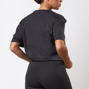 T-shirts blancs unis en gros 200 GSM pour femmes, en coton et élasthanne, col rond - Product Image 5