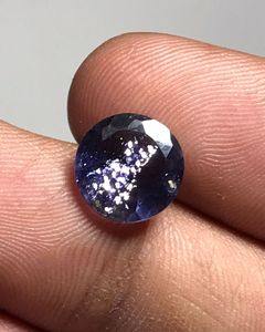 Iolite bleue naturelle de qualité supérieure, pierre de soleil, taille ronde, 10 mm. - Product Image 3